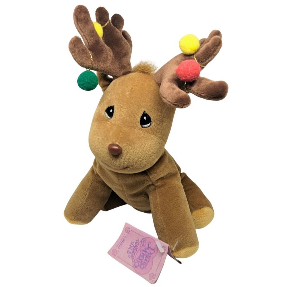 Vtg Precious Moments Tender Tails Plush Reindeer With Tag By Enesco Christmas - Picture 1 of 4